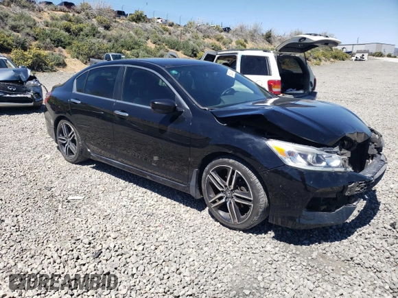 2016 Honda Accord Sport z VIN 1HGCR2F59GA175838, wystawiony jako Copart lot #56034815 z przebiegiem 117 125 mil mil oraz Szkoda całkowita • Salvage title. Historia ofert i sprzedaży dostępna na DreamBid. Obrazek 4.