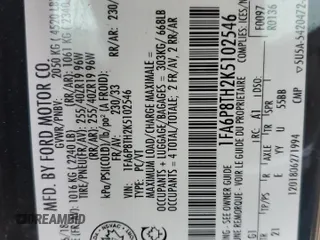 2019 Ford Mustang EcoBoost с VIN 1FA6P8TH2K5102546, выставлен на аукционе Copart как лот 52321735 с пробегом 90 127 миль миль и Списание • Salvage title. История ставок и продаж доступна на DreamBid. Изображение 13.