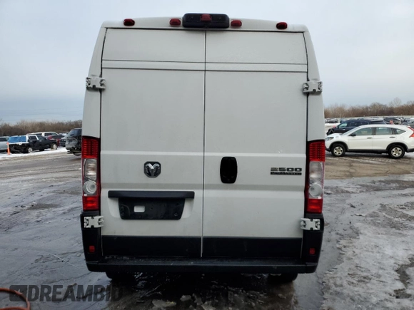 2023 Ram ProMaster Cargo with VIN 3C6LRVDG9PE535246, listed as a Copart auction lot 45709465 with 86,093 mi miles and Salvage Title. Bid and sale history available at DreamBid. Image 6.
