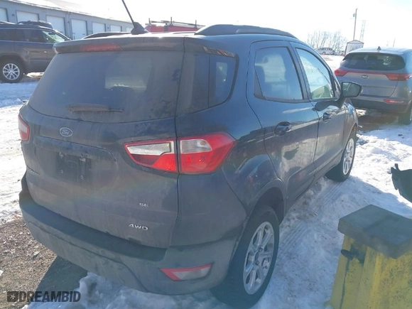 2022 Ford EcoSport SE with VIN MAJ6S3GL3NC459959, listed as a IAAI auction lot 41363242 with 91,520 mi miles. Bid and sale history available at carsss.com. Image 4.