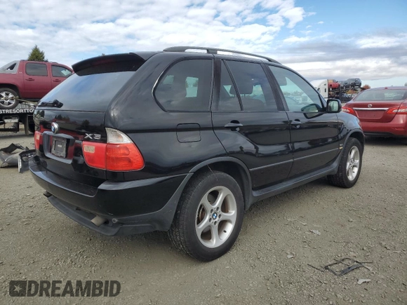 2002 BMW X5 3.0i with VIN 5UXFA53582LP34851, listed as a Copart auction lot 75721014 with 0 mi miles and Clean Title. Bid and sale history available at carsss.com. Image 3.