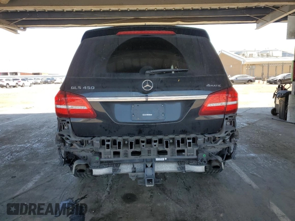 2017 Mercedes-Benz GLS 450 with VIN 4JGDF6EE2HA857803, listed as a Copart auction lot 63474225 with 83,823 mi miles and Salvage title. Bid and sale history available at DreamBid. Image 6.