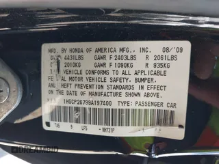 2009 Honda Accord EX z VIN 1HGCP26799A197400, wystawiony jako IAAI lot #42326338 z przebiegiem 159 243 mil mil oraz . Historia ofert i sprzedaży dostępna na DreamBid. Obrazek 9.
