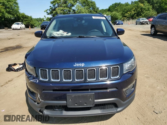 2020 Jeep Compass Latitude with VIN 3C4NJDBB6LT228908, listed as a Copart auction lot 59575014 with 55,618 mi miles and Salvage Title. Bid and sale history available at DreamBid. Image 5.