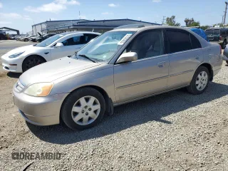 2002 Honda Civic EX with VIN 1HGES26782L025456, listed as a Copart auction lot 54395665 with 191,994 mi miles and Salvage Title. Bid and sale history available at DreamBid. Image 1.