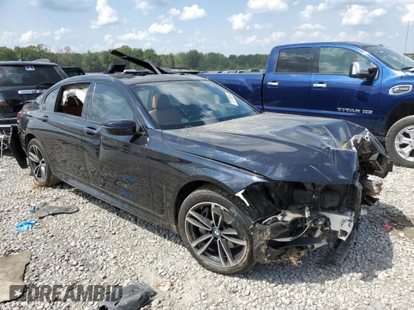 2020 BMW 7 Series 740i xDrive with VIN WBA7T4C01LCD47106, listed as a Copart auction lot 70770354 with 388 mi miles and Salvage title. Bid and sale history available at DreamBid. Image 4.
