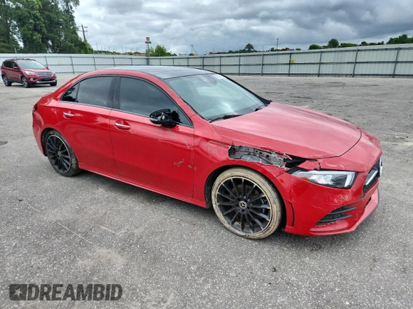 2020 Mercedes-Benz A 220 with VIN W1K3G4EB9LW045729, listed as a Copart auction lot 58619995 with 56,646 mi miles and Salvage title. Bid and sale history available at DreamBid. Image 4.