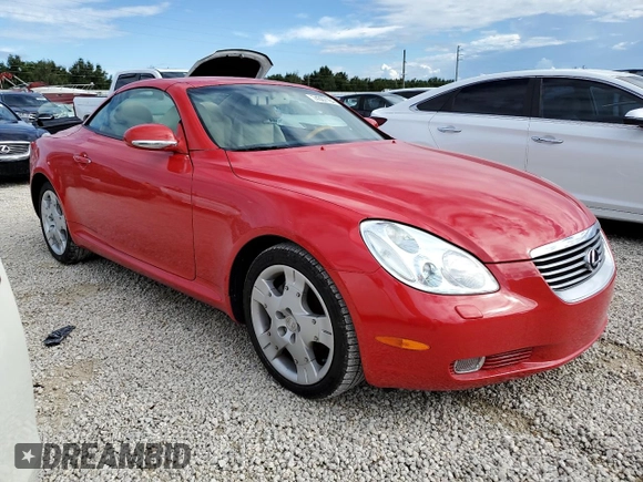 2004 Lexus SC with VIN JTHFN48Y540058333, listed as a Copart auction lot 74307164 with Not Provided miles and Non Repairable. Bid and sale history available at carsss.com. Image 4.