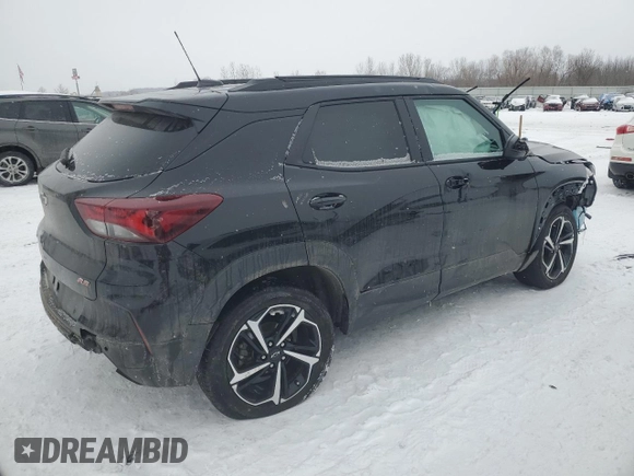 2022 Chevrolet TrailBlazer RS with VIN KL79MUSLXNB146702, listed as a Copart auction lot 45966015 with 46,000 mi miles and Salvage Title. Bid and sale history available at DreamBid. Image 3.