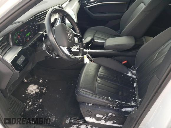 2022 Audi e-tron Premium with VIN WA1AAAGE4NB023103, listed as a Copart auction lot 43551575 with 97,461 mi miles and Salvage Title. Bid and sale history available at DreamBid. Image 7.