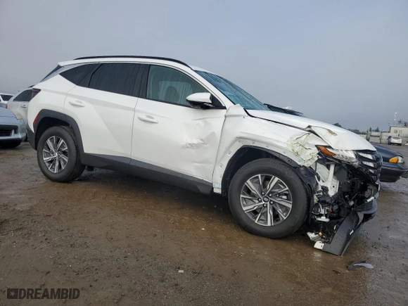 2024 Hyundai Tucson Hybrid Blue with VIN KM8JBCD13RU237800, listed as a Copart auction lot 86916204 with 618 mi miles and Salvage Title. Bid and sale history available at carsss.com. Image 4.