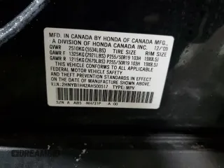 2010 Acura ZDX Tech Pkg with VIN 2HNYB1H42AH500517, listed as a Copart auction lot 87707735 with 171,423 mi miles and Salvage Title. Bid and sale history available at carsss.com. Image 13.
