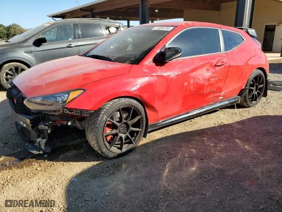 2019 Hyundai Veloster N with VIN KMHT36AH1KU001810, listed as a Copart auction lot 77386134 with 31,569 mi miles and Salvage Title. Bid and sale history available at carsss.com. Image 1.