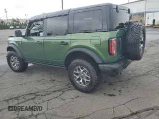 2025 Ford Bronco Badlands z VIN 1FMEE9BP1SLA66088, wystawiony jako Copart lot #60238525 z przebiegiem 1 419 mil mil oraz Czysty tytuł • Clean title. Historia ofert i sprzedaży dostępna na DreamBid. Obrazek 2.