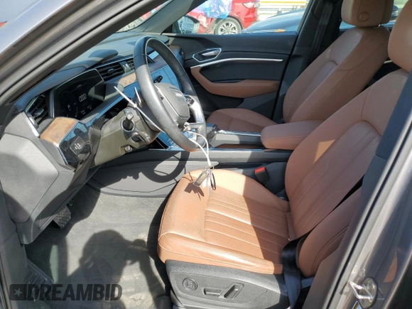 2021 Audi e-tron Premium Plus with VIN WA1LAAGE3MB012259, listed as a Copart auction lot 48824963 with 23,710 mi miles. Bid and sale history available at carsss.com. Image 7.