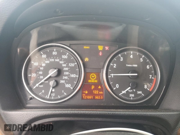 2008 BMW 3 Series 335i with VIN WBAWL73598P178135, listed as a Copart auction lot 50607165 with 121,091 mi miles and Salvage title. Bid and sale history available at DreamBid. Image 9.