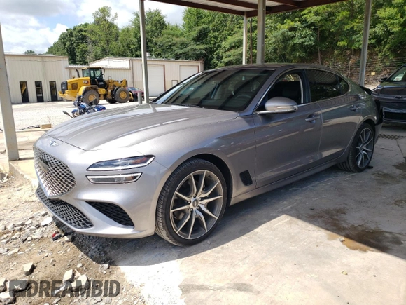2023 Genesis G70 2.0T with VIN KMTG34TAXPU131538, listed as a Copart auction lot 62424834 with 15,835 mi miles and Clean Title. Bid and sale history available at DreamBid. Image 1.