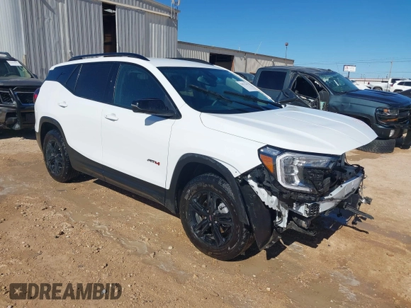 2024 GMC Terrain AT4 with VIN 3GKALYEG5RL238902, listed as a IAAI auction lot 41673242 with 25,569 mi miles and . Bid and sale history available at carsss.com. Image 1.