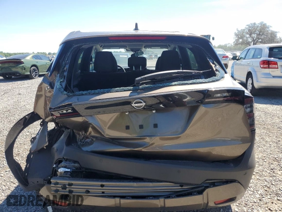 2025 Nissan Kicks S with VIN 3N8AP6BA8SL312814, listed as a Copart auction lot 49655605 with 7,533 mi miles and Salvage Title. Bid and sale history available at carsss.com. Image 6.