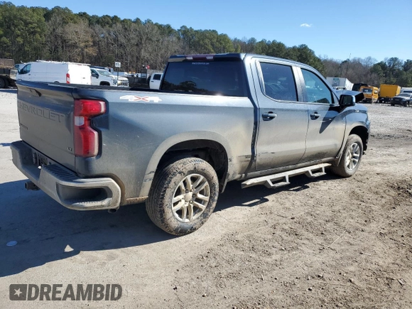 2021 Chevrolet Silverado 1500 LT with VIN 1GCUYDED6MZ317425, listed as a Copart auction lot 42543185 with 117,969 mi miles and Salvage Title. Bid and sale history available at carsss.com. Image 3.