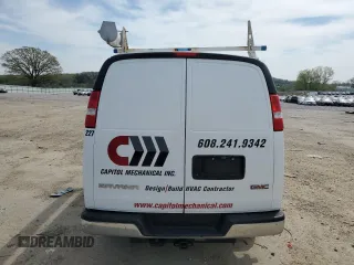 2021 GMC Savana Cargo z VIN 1GTW7AF76M1181413, wystawiony jako Copart lot #55313815 z przebiegiem Nie podano mil oraz Szkoda całkowita • Salvage title. Historia ofert i sprzedaży dostępna na DreamBid. Obrazek 6.