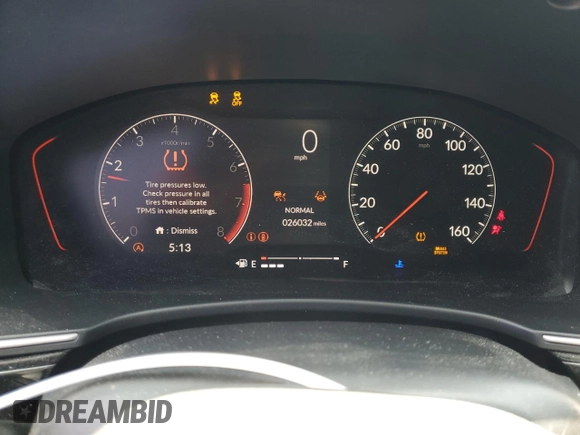 2022 Honda Civic Si with VIN 2HGFE1E51NH471195, listed as a Copart auction lot 55349515 with 26,032 mi miles and Salvage Title. Bid and sale history available at DreamBid. Image 9.