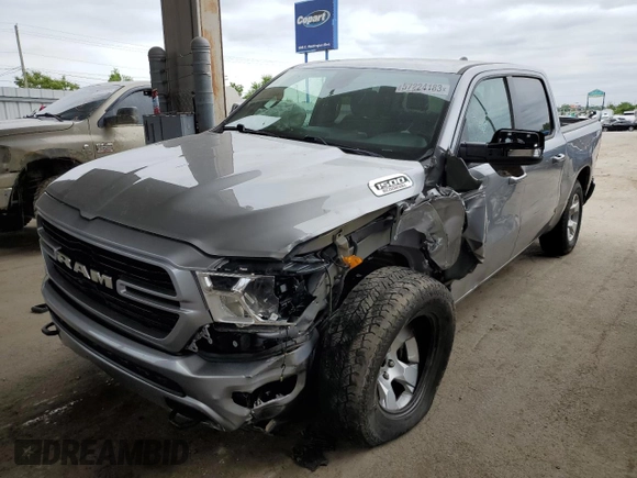 2020 Ram 1500 Big Horn with VIN 1C6SRFFM5LN229056, listed as a Copart auction lot 57224183 with 0 mi miles. Bid and sale history available at carsss.com. Image 1.