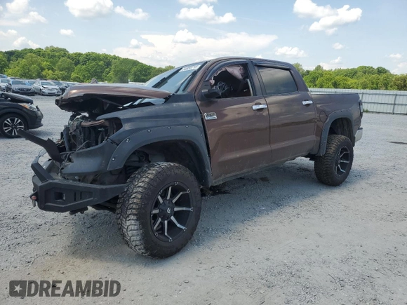 2015 Toyota Tundra Platinum с VIN 5TFAW5F19FX470124, выставлен на аукционе Copart как лот 54850715 с пробегом 87 585 миль миль и Списание • Salvage title. История ставок и продаж доступна на DreamBid. Изображение 1.