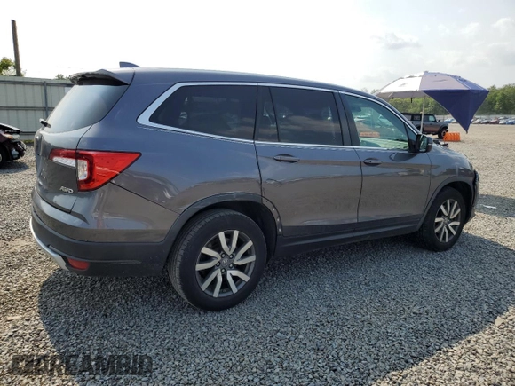 2019 Honda Pilot EX-L with VIN 5FNYF6H54KB052448, listed as a Copart auction lot 60498925 with 146,113 mi miles and Salvage title. Bid and sale history available at DreamBid. Image 3.