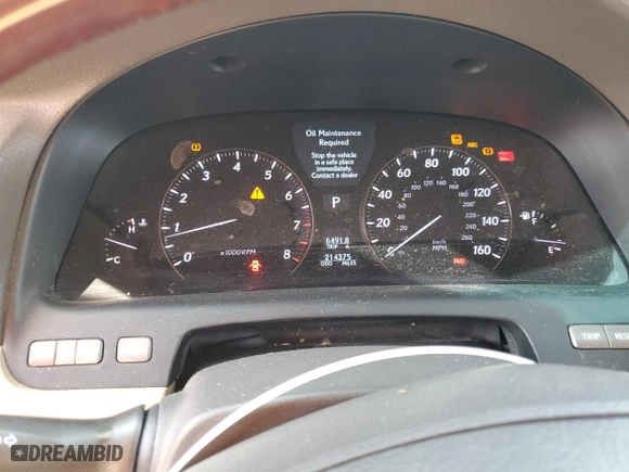 2008 Lexus LS 460 with VIN JTHBL46F985052341, listed as a Copart auction lot 69668574 with 214,375 mi miles and Salvage Title. Bid and sale history available at carsss.com. Image 9.