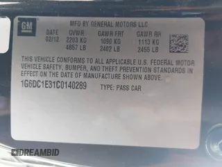 2012 Cadillac CTS with VIN 1G6DC1E31C0140289, listed as a IAAI auction lot 42300201 with 143,970 mi miles and . Bid and sale history available at DreamBid. Image 9.
