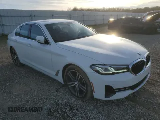 2021 BMW 5 Series 530i xDrive with VIN WBA13BJ09MWW90983, listed as a Copart auction lot 46857235 with 34,831 mi miles and Salvage Title. Bid and sale history available at carsss.com. Image 4.
