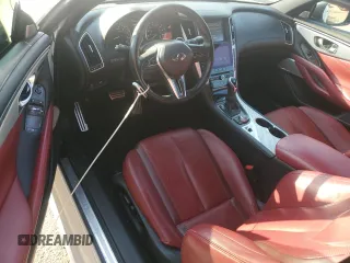2017 Infiniti Q60 Red Sport 400 with VIN JN1FV7EK4HM611090, listed as a Copart auction lot 75608424 with 96,326 mi miles and Salvage title. Bid and sale history available at DreamBid. Image 8.