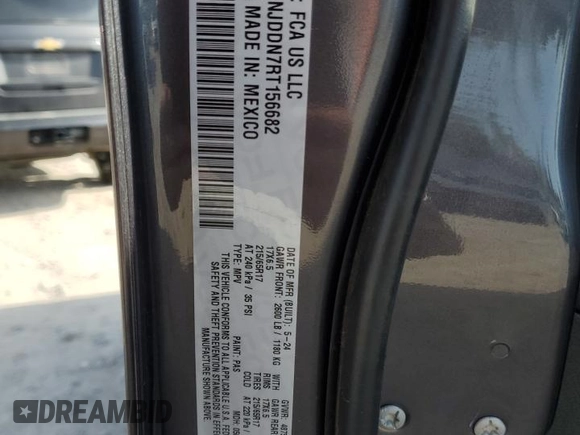 2024 Jeep Compass Trailhawk with VIN 3C4NJDDN7RT156682, listed as a Copart auction lot 50811795 with 8,088 mi miles and Salvage title. Bid and sale history available at DreamBid. Image 15.