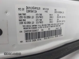 2005 Dodge Caravan SE z VIN 1D4GP24R15B380317, wystawiony jako IAAI lot #42308879 z przebiegiem 185 103 mil mil oraz . Historia ofert i sprzedaży dostępna na DreamBid. Obrazek 9.