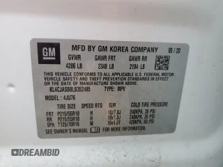 2020 Buick Encore Preferred with VIN KL4CJASB8LB352485, listed as a Copart auction lot 45607845 with 19,615 mi miles and Salvage Title. Bid and sale history available at DreamBid. Image 12.