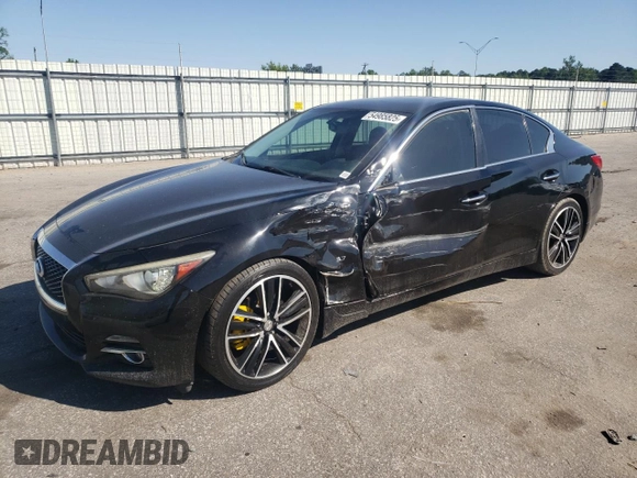 2015 Infiniti Q50 Sport with VIN JN1BV7AP5FM342451, listed as a Copart auction lot 54985825 with 149,516 mi miles and Salvage title. Bid and sale history available at DreamBid. Image 1.