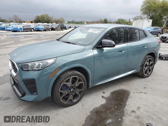 2024 BMW X2 M35i with VIN WBX83GM09R5Y61810, listed as a Copart auction lot 45999675 with 7,732 mi miles and Salvage Title. Bid and sale history available at carsss.com. Image 1.