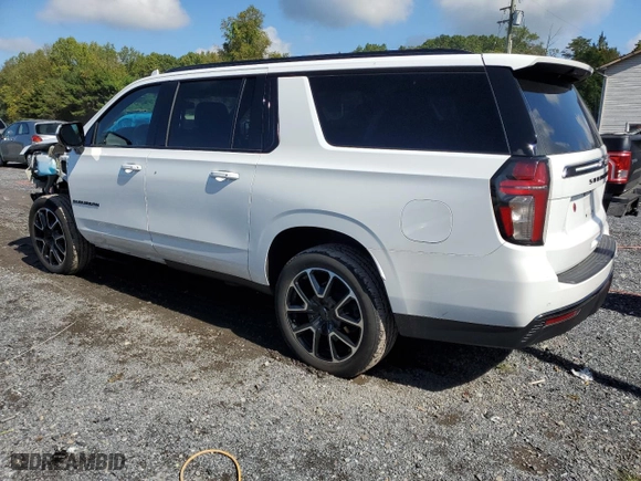 2021 Chevrolet Suburban RST with VIN 1GNSKEKD1MR390115, listed as a Copart auction lot 73106224 with 51,308 mi miles and Salvage Title. Bid and sale history available at carsss.com. Image 2.