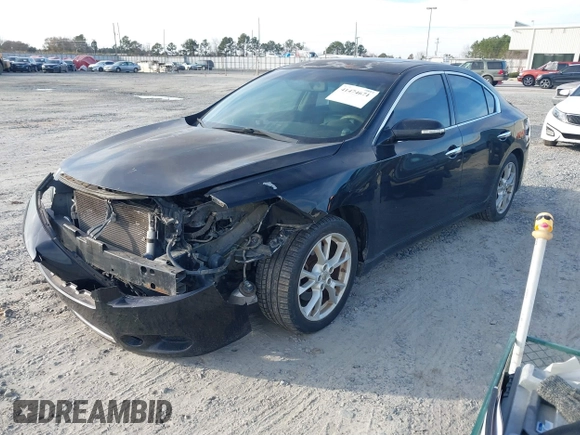 2012 Nissan Maxima SV with VIN 1N4AA5AP9CC869425, listed as a IAAI auction lot 41474671 with 106,024 mi miles and . Bid and sale history available at DreamBid. Image 2.