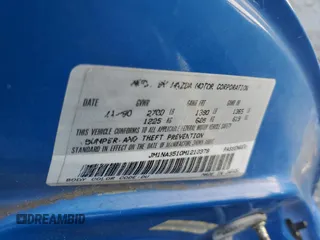 1991 Mazda MX-5 Miata Special Edition z VIN JM1NA3510M1218378, wystawiony jako Copart lot #57149615 z przebiegiem 147 632 mil mil oraz Czysty tytuł • Clean title. Historia ofert i sprzedaży dostępna na DreamBid. Obrazek 13.