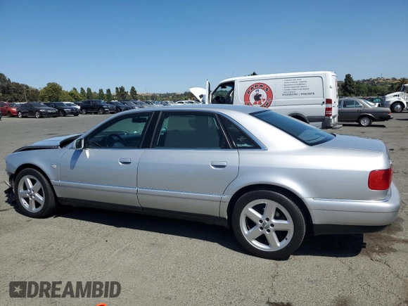 2002 Audi A8 with VIN WAUML44D62N008295, listed as a Copart auction lot 61276095 with 232,635 mi miles and Salvage title. Bid and sale history available at DreamBid. Image 2.