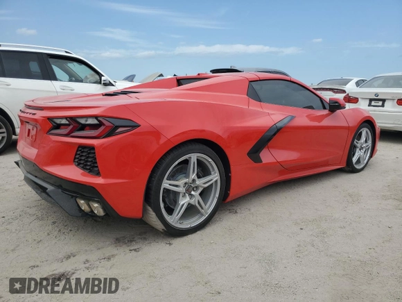 2023 Chevrolet Corvette 2LT with VIN 1G1YB3D48P5107976, listed as a Copart auction lot 75653154 with 0 mi miles and Salvage Title. Bid and sale history available at carsss.com. Image 3.