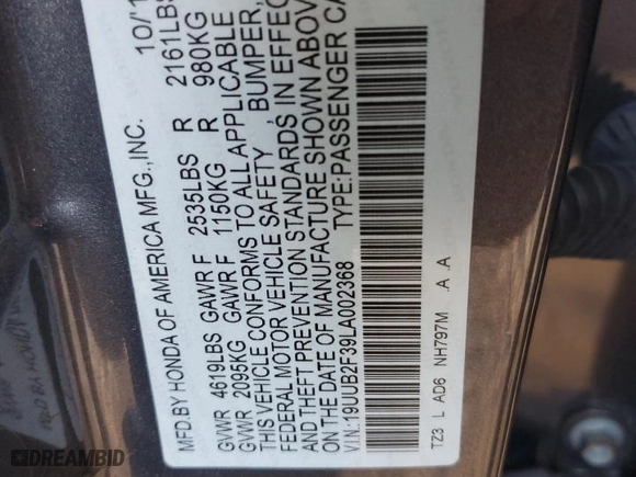 2020 Acura TLX with VIN 19UUB2F39LA002368, listed as a Copart auction lot 78662594 with 77,300 mi miles and Salvage Title. Bid and sale history available at carsss.com. Image 12.