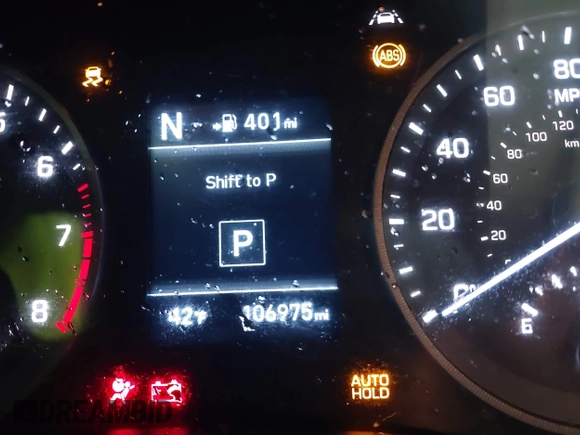 2019 Hyundai Tucson Ultimate with VIN KM8J3CAL8KU065577, listed as a IAAI auction lot 41214267 with 106,975 mi miles. Bid and sale history available at carsss.com. Image 15.