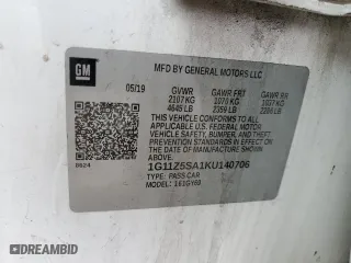 2019 Chevrolet Impala LT with VIN 1G11Z5SA1KU140706, listed as a Copart auction lot 45680525 with 127,710 mi miles and Salvage Title. Bid and sale history available at carsss.com. Image 13.