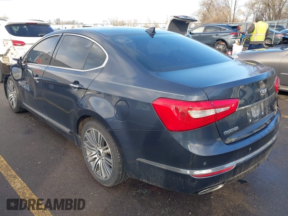 2014 Kia Cadenza Premium with VIN KNALN4D77E5127042, listed as a IAAI auction lot 41189073 with 131,059 mi miles. Bid and sale history available at carsss.com. Image 3.