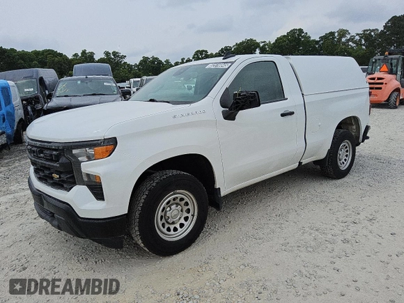2023 Chevrolet Silverado 1500 Work Truck with VIN 3GCNAAEK9PG337789, listed as a Copart auction lot 52516045 with 103,553 mi miles and Clean Title. Bid and sale history available at carsss.com. Image 1.
