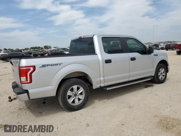 2017 Ford F-150 XL with VIN 1FTEW1C88HKE35781, listed as a Copart auction lot 51852305 with 91,412 mi miles and Salvage Title. Bid and sale history available at carsss.com. Image 3.