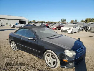 2009 Mercedes-Benz CLK 350 with VIN WDBTK56F09F263615, listed as a Copart auction lot 75877104 with 162,245 mi miles and Salvage Title. Bid and sale history available at DreamBid. Image 4.